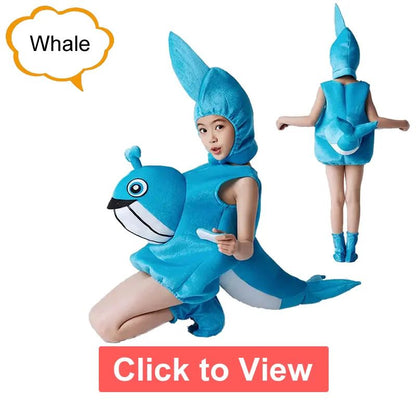 Sea Turtle Cosplay Costume Children‘s Marine animals Performance Clothing Set Hat Clothes Shoe Kids Anime Octopus Shark Dolphin