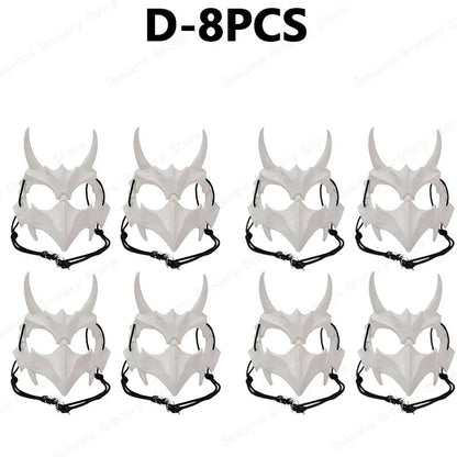Halloween Half Face Mask Popular Dragon God Fierce Tiger Night Dog Man Wolf Costume Skull Performance Mask Mask Deadpool Terror