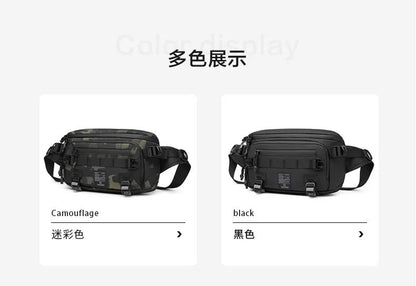 OZUKO  Tactical bag Fanny Pack Outdoor Sports Tactical  Multifunction Waterproof Male Chest Bag Mens Crossbody Bags