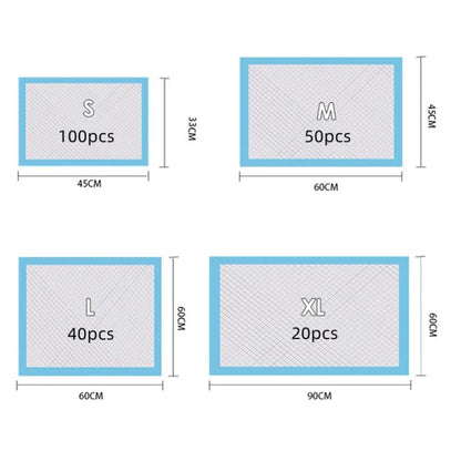100/50/40/20 PEÇAS Fraldas Absorventes para Cães Tapetes Higiênicos Descartáveis para Filhotes Super Absorventes com Superfície de Secagem Rápida para Suprimentos de Cães