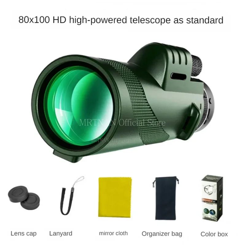 Telescópio Portátil Zoom HD 80X100 Dobrável de Longa Distância Mini Telescópio Potente para Caça Esportes Acampamento ao Ar Livre Viagens