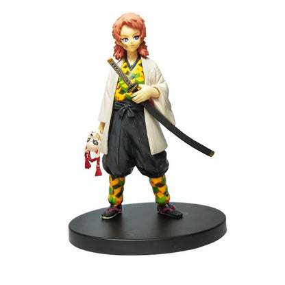 Boneco de Anime Demon Slayer Kimetsu No Yaiba Tanjiro Nezuko Zenitsu Figurine Inosuke Guerreiro Bonecos de Ação Colecionáveis Brinquedo Modelo