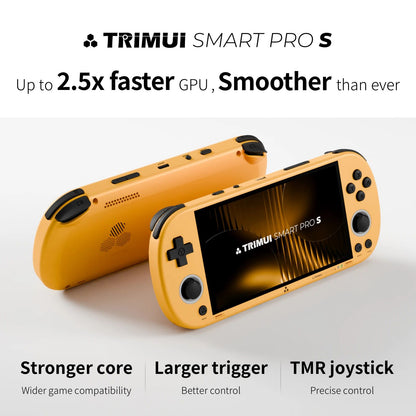 Trimui Smart Pro S Handheld Game Console 4.96'' IPS Screen Linux System Joystick RGB Lighting Retro Video Game Smartpros Gifts