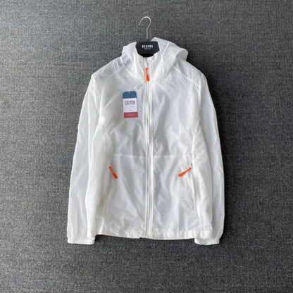 Adults Ultrathin Ultralight Clear Quick Dry Sun-Protective Breathable Camping Running Cycling Beach Jacket Skin Coat Windbreaker