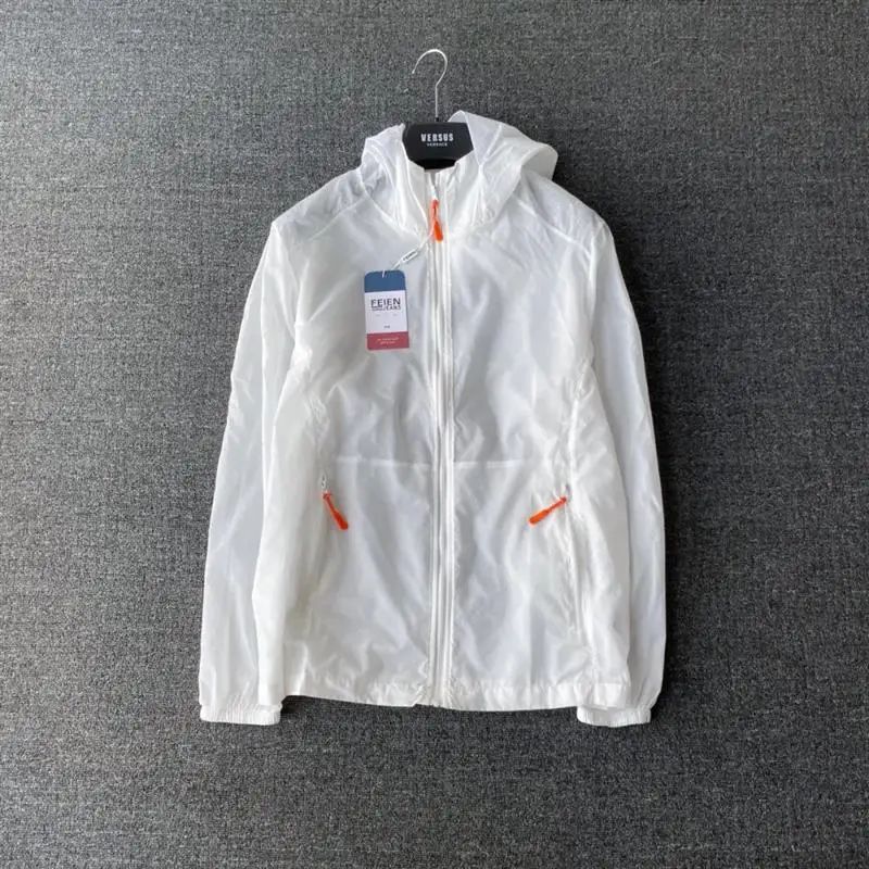 Adults Ultrathin Ultralight Clear Quick Dry Sun-Protective Breathable Camping Running Cycling Beach Jacket Skin Coat Windbreaker