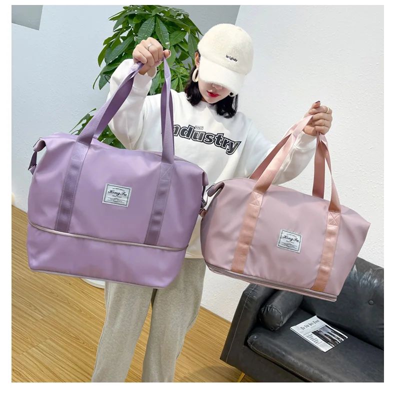 Carry On Travel Duffle Bag Nylon Waterproof Sports Gym Tote Bags for Women Large Capacity Storage Luggage Handbag 2026