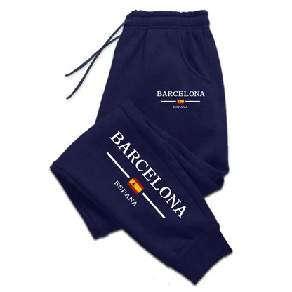 Calça de Moletom Masculina Estampada Urbana Calça Esportiva para Uso Diário Casual de Pista Calça Jogging Masculina Rua