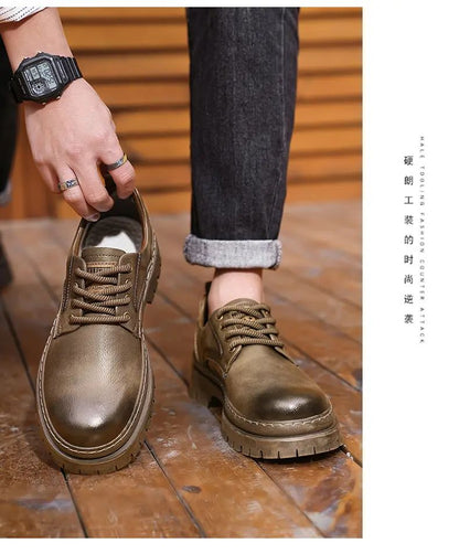 [ENLEN & BENNA] High-quality autumn and winter series men's shoes British fashion low-top men's leather shoes