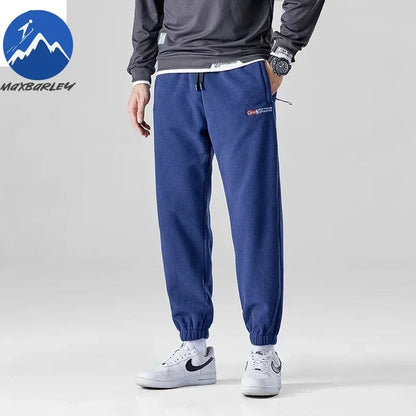 Brand Winter Wool Sweatpants Men's Thickened Double-Sided Fleece Casual Trousers Jogger Men's Outdoor Down Cotton Warm Pants