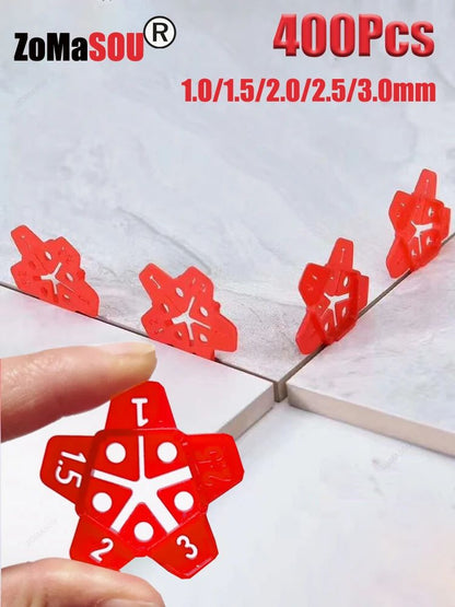 10-400Pcs 5 em 1 Espaçadores de Azulejos Profissionais Clipes de Nivelamento de Piso de Parede Sistema de Nivelamento de Cerâmica Cunha Ferramentas de Construção