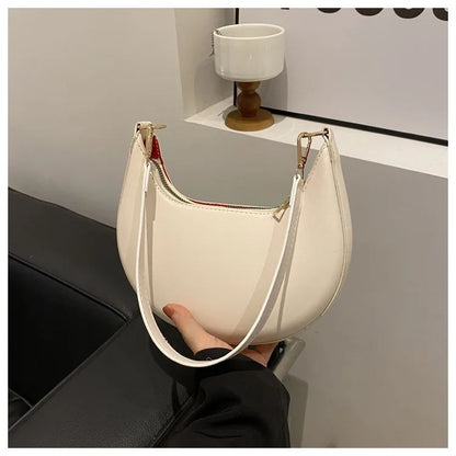 New fashion crescent-shaped bag, luxurious ladies' shoulder bag, elegant and graceful handbag for women.