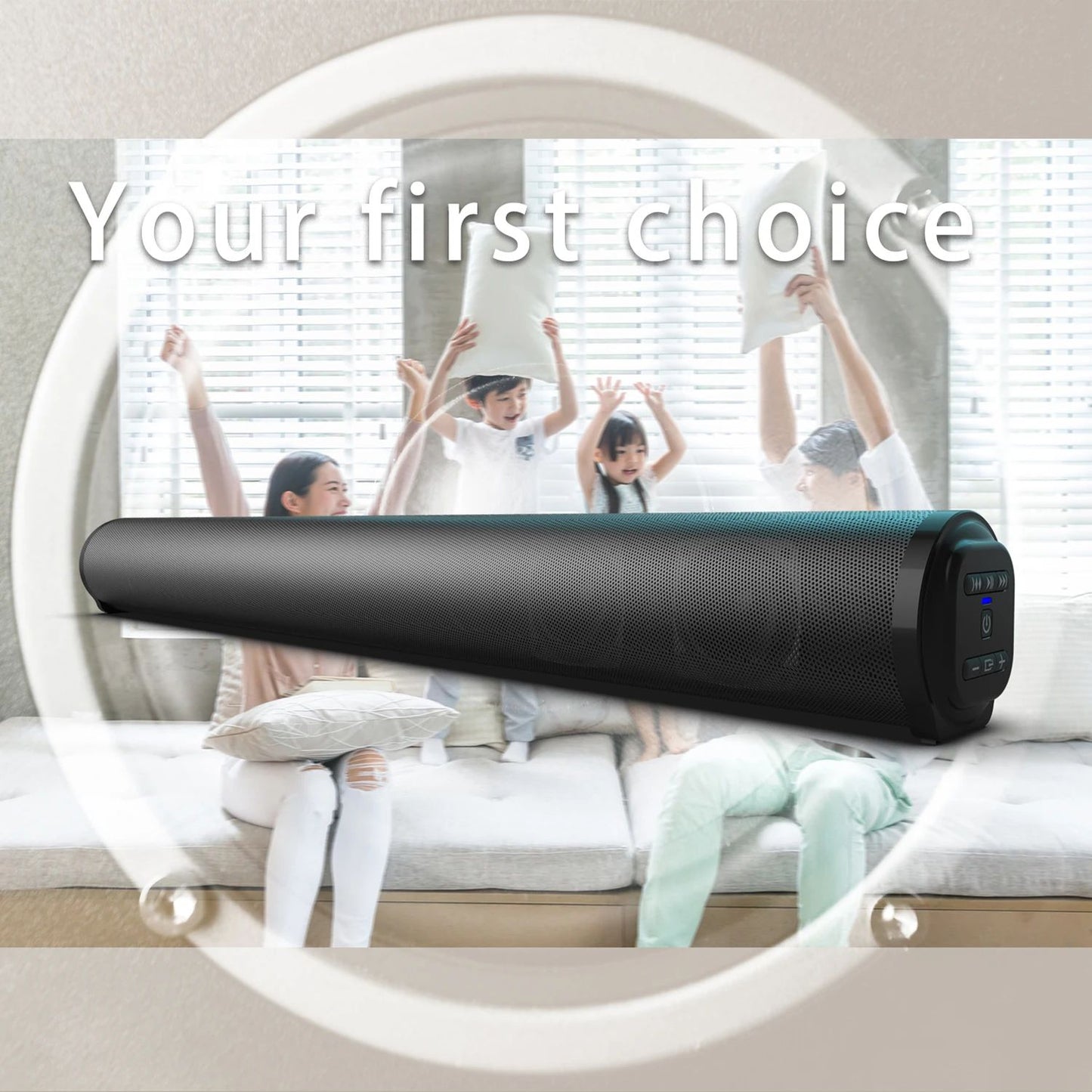 Echo Wall Portable Bluetooth Speaker 3D Stereo Surround Desktop Home TV Computer Outdoor Ultra Power Sound Projector Subwoofer