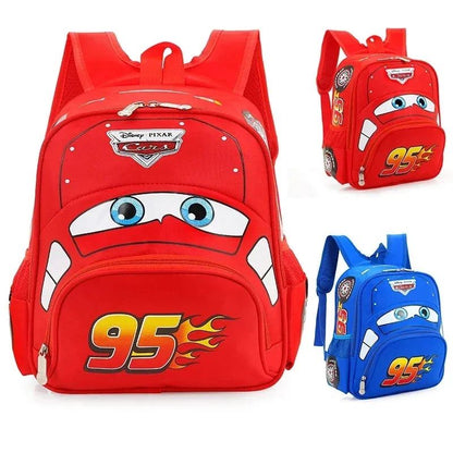 Mochila Escolar Infantil 3D Formato Carro Desenho Animado Carros Disney Série 95 Grande Capacidade Presentes Surpresa para Meninos e Meninas