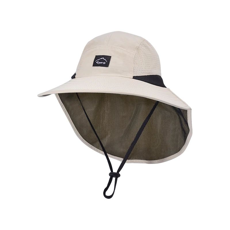 Summer MEN Shawl Fisherman Hat Quick Drying Breathable Sunshade Hat Outdoor Sun Protection Fishing Hat