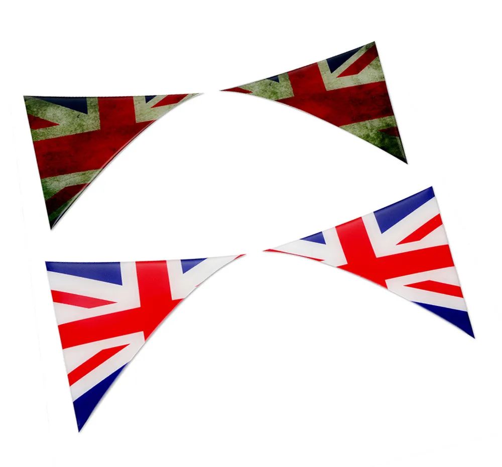 2Pcs Car Exterior Rear Back Trunk Tailfins Spoiler Wing 3D Sticker Decal Decor for BMW Mini Cooper F56 Car Styling Accessories