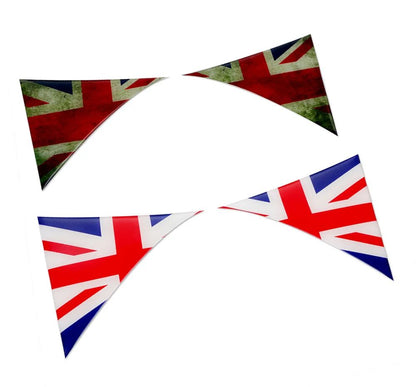 2Pcs Car Exterior Rear Back Trunk Tailfins Spoiler Wing 3D Sticker Decal Decor for BMW Mini Cooper F56 Car Styling Accessories