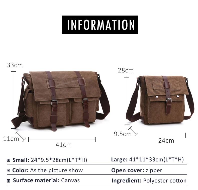 Retro Men Messenger Bags Vintage Canvas Handbags Leisure Work Travel Bag Man Business Crossbody Bags Briefcase For Male Bolsas