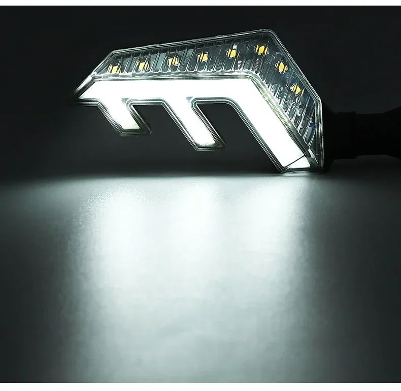 Luzes de Seta de LED Asas de Anjo 12V - Modificação de Luz de Freio Sequencial para Motocicletas e Veículos Elétricos