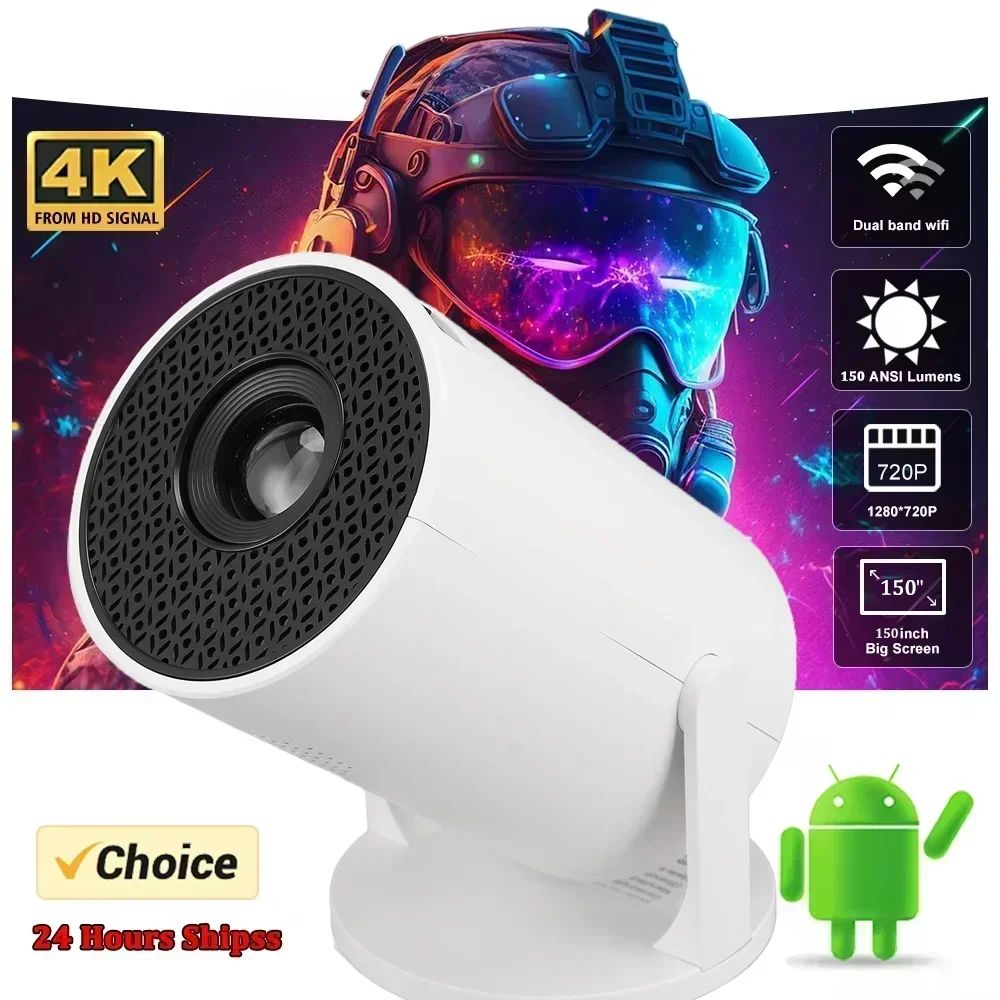 Novo Projetor 4K Android 11 HY300 Wifi6 290ANSI Allwinner H713 BT5.0 1080P 1280*720P Cinema Projetores Portáteis para Exterior?