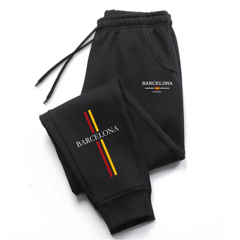 Calça masculina esportiva de corrida lenta, calça casual estampada da moda, calça esportiva de fitness