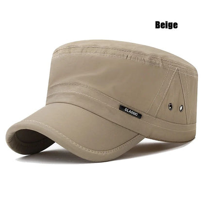 Novas Boinas Masculinas e Femininas com Furos de Ventilação nos Bonés de Cadete da Academia Militar Chapéu de Sol Esportivo Casual Clássico Moderno para Atividades ao Ar Livre