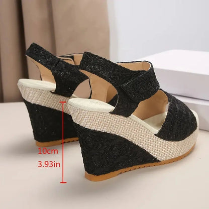 Women Wedge Sandals Summer Women Comfortable Luxury Designer Shoes Heels Women Peep Toe Platform Sandals Sexy Party Dress Shoes