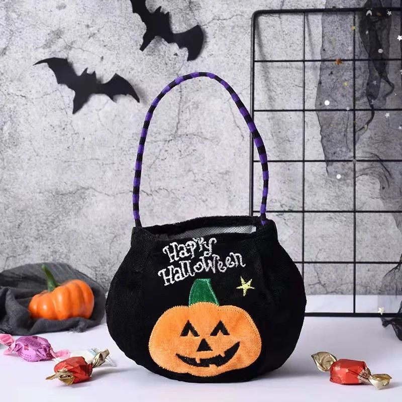 Kids Romper Costume Pumpkin Halloween Cosplay Party Boys Girls Stage Performance With Bags Holiday Clothing
