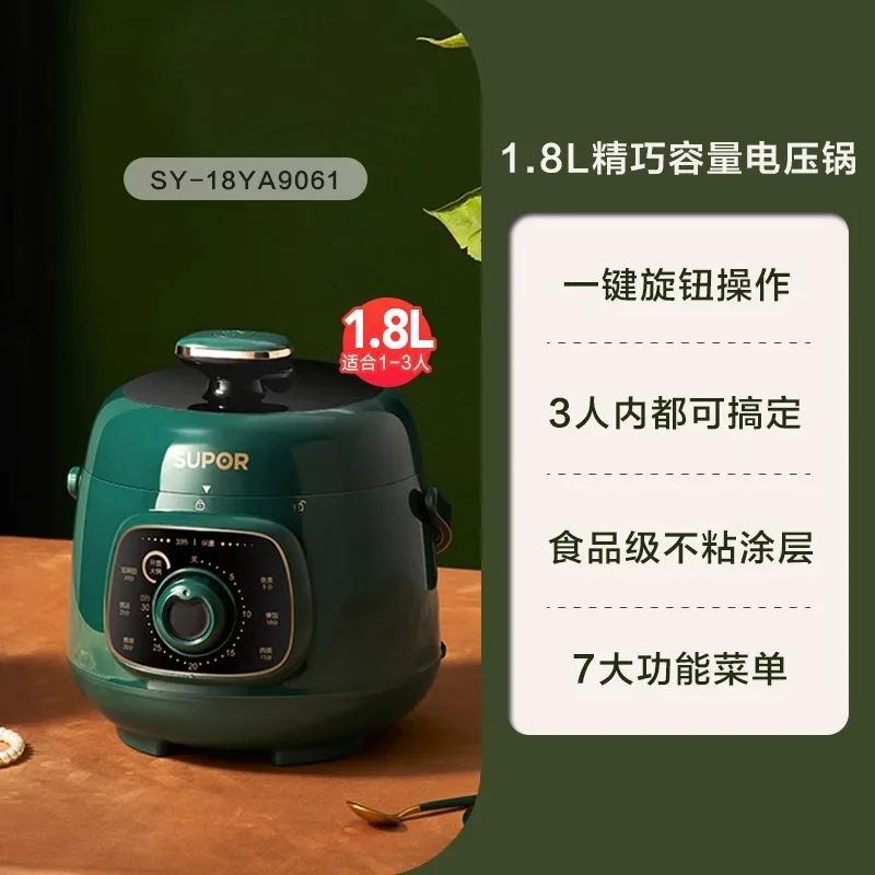 Mini Electric Pressure Cooker: New Model Small Rice Cooker for 1-2 People (3-Cup Capacity)
