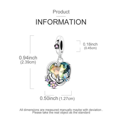 Pingente Charm Libélula Tema Primavera Prata Esterlina 925 Borboleta Flor Pendente Compatível com Bracelete Colar Joias DIY