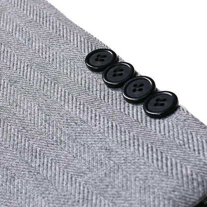 Blazer Pattern Versatile Wedding Men Fashion Business Gentleman Herringbone British Style Professional Casual Performance Blazer