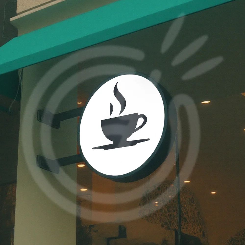 Custom Double Sided Coffee Sign LightBox Advertising LED Light Up Outdoor Business Signage Display Art Deco Wall Waterproof Logo