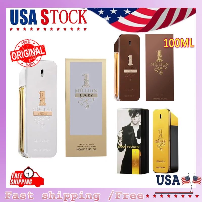 100ML Golden Millionaire Perfume Leather Scent Luxury Arab Cologne Pheromone Parfumes Spray Lattafa Lasting Fragrance Gift