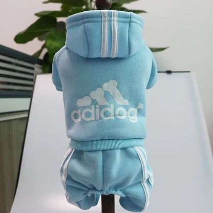 Roupas de inverno para cães pequenos Moletom Adidog para cães Macacão de lã para cães de raças pequenas Moletom esportivo para filhotes Macacão de 4 patas para cães