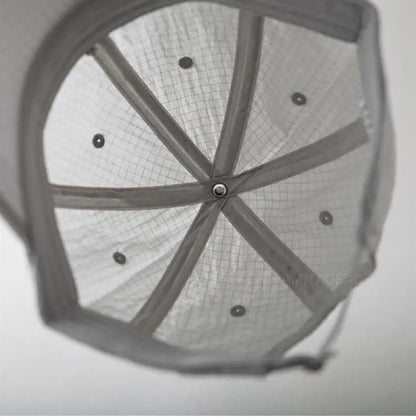 SS25 Korean Baseball Cap with Letter Embroidery & Gingham, Quick-Dry Minimalist Casual Unisex Hat for Daily Use