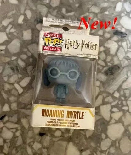 2025 Novo Chaveiro FUNKO Harry com Caixa Ginny Ron Fawkes Hedwig Hermione Pocket Boneco de Ação de Vinil Brinquedos Presentes Decoração