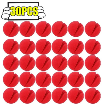 200/1PCS Red Funny Clown Nose Foam Sponge Ball Nose Cosplay Costume Make Up Props Circus Halloween Party Decoration Supplies