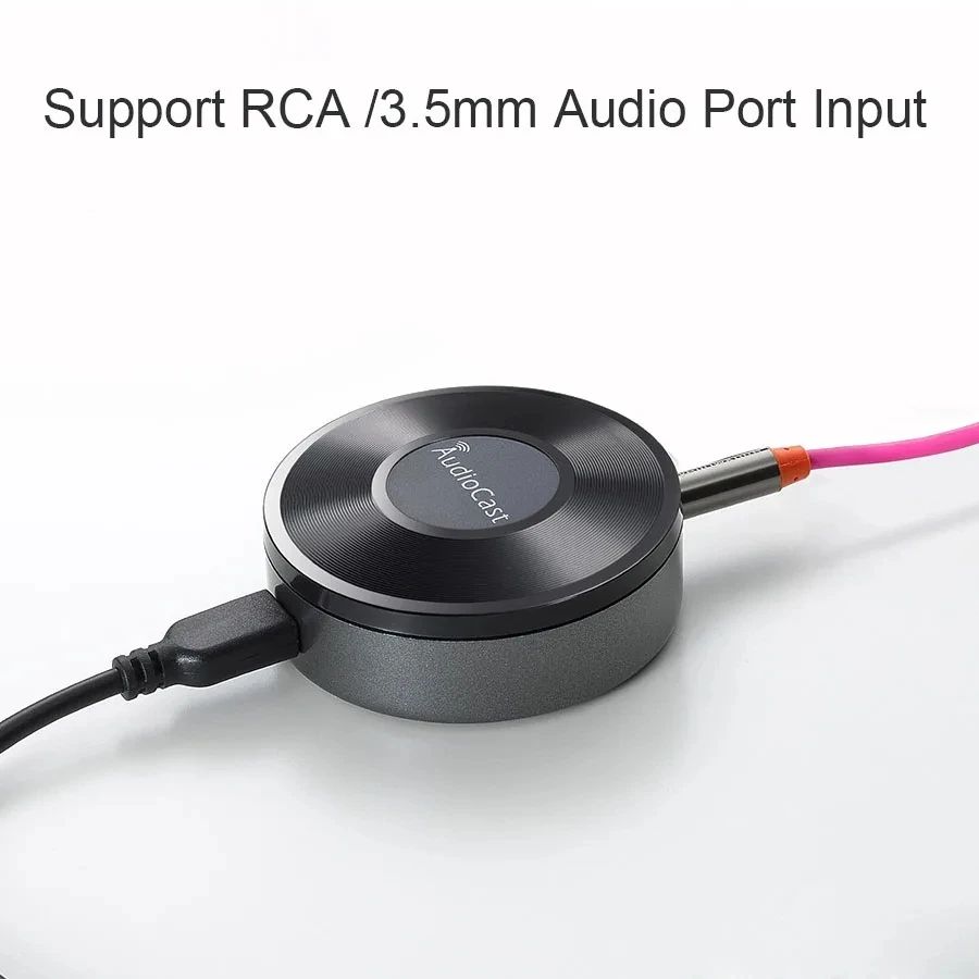 AudioCast M5 Sem Fio Wifi Music Audio Streamer Receiver Audiocast Ieast pPlayDLNA Para Adaptador de Música de Áudio Airplay Multi Room