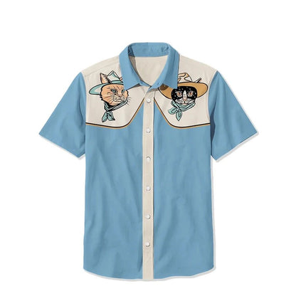 Men's Shirt Summer Casual Fashion Short Sleeved Shirt For Men Loose Breathable H