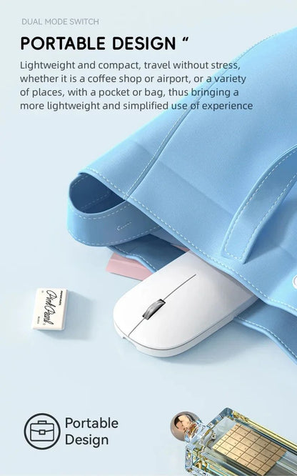 Xiaomi Wireless Mouse Bluetooth Silent 2.4G Dual-mode Type-C Charging Ergonomic Morandi Portable Laptop Office Gaming Mouse