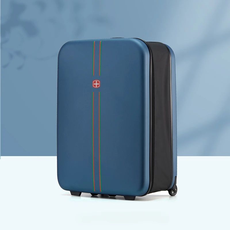 Foldable Upright Luggage Portable Business Travel Suitcase 20/24 Inch - Compact Foldable Carry-On for Easy Storage And Transport