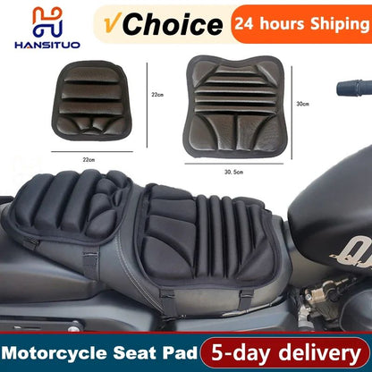 Kit 2 Almofadas de Selim para Moto 3D em Gel Confortável, Capa de Banco Respirável com Absorção de Choque Universal para Moto de Montanha Avançada