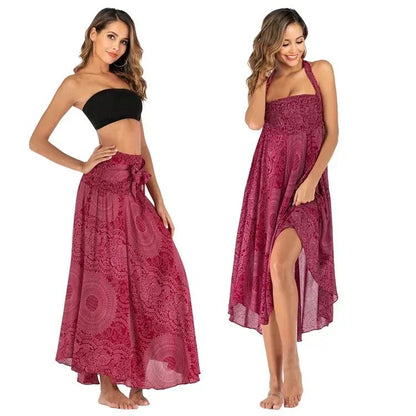 Sexy Summer Long Boho Bottom Women Skirt Vintage Casual Ropa Mujer Faldas Loose Fashion y2k Maxi Skirts Woman Clothing Saia Jupe