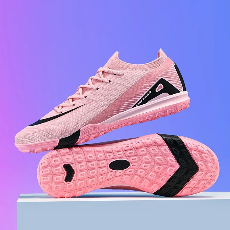 New Men Football Boots Cleats Long Spikes Outdoor Sport Soccer Shoes Adult Training Boys Non Slip Breathable Match Comfortable