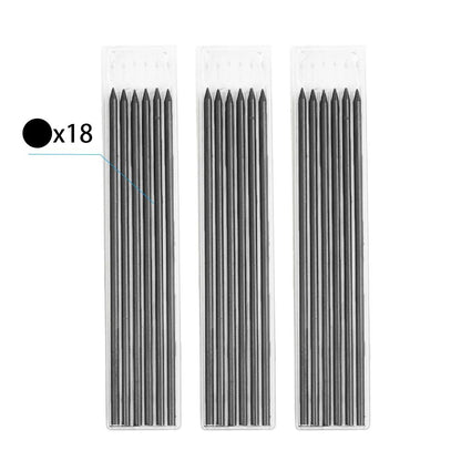 3Colors Refill 2.8mm Solid Carpenter Pencil Set Mechanical Pencil Cap Carpentry Marking Scriber Construction Woodworking Tools
