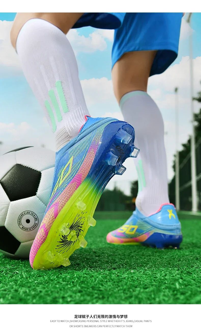 Men Football Boots Professional Society Cleats Original TF/FG Top Quality Indoor Soccer Shoes Booties Comfortable Sneaker Tenis