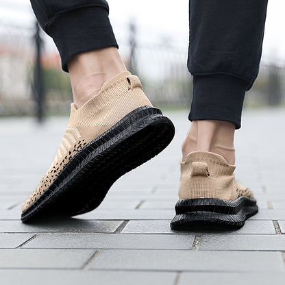 Sapatos Masculinos Casuais Respiráveis Leves para Exterior Tênis Masculinos Antiderrapantes Sapatilhas Slip-on Vulcanizados 2023