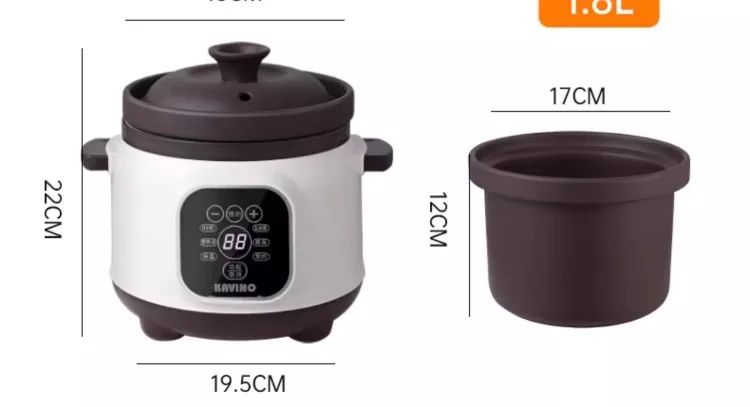 110V/220V Pure Ceramic Electric Slow Cooker Automatic Home Kitchen Appliance Taiwan Made USA Export