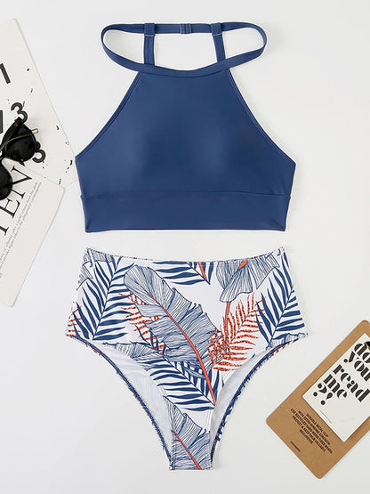 High Waist Bikini 2025 Swimsuit Woman High Neck Swimwear Female 2 Pieces Swimming for Women Bathing Suit Bikinis Sets Beach Wear