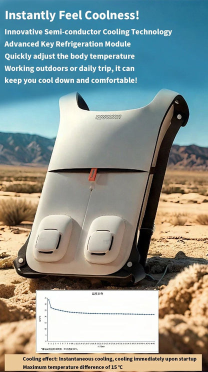 Jaqueta de Ar Condicionado Flexível Ajustável Reutilizável, Jaqueta com Ventiladores para Resfriamento Camisa Leve de Ar Condicionado para Trabalhar
