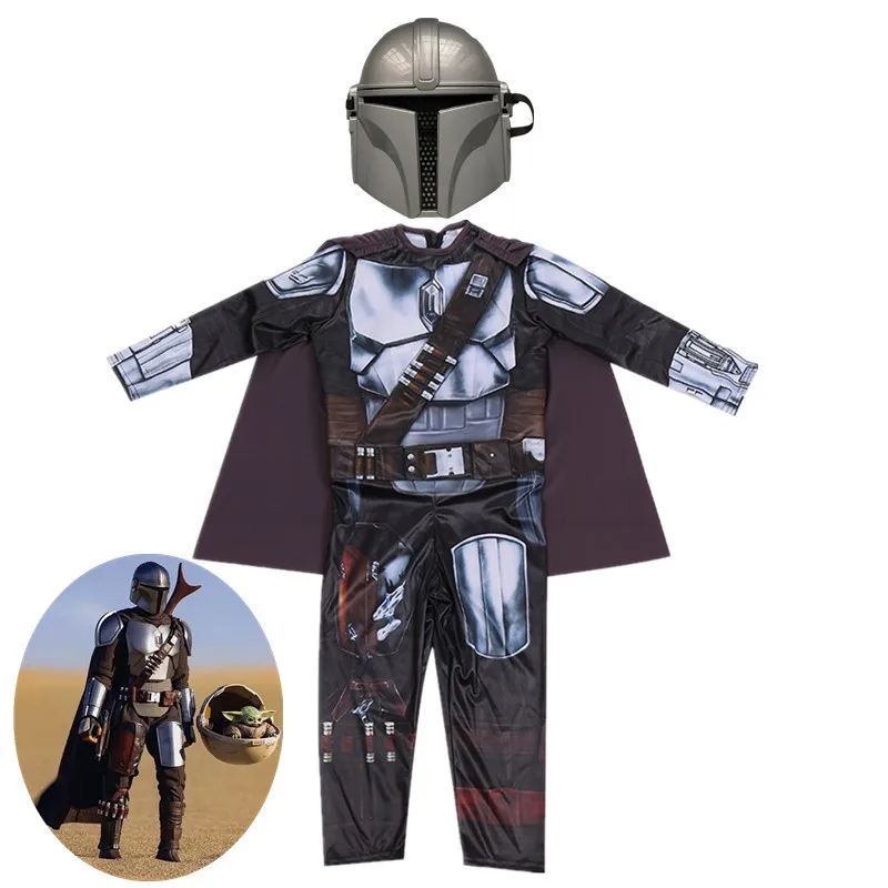 Boys Superhero Costumes Beska Armor Mask Dress Up Children Cosplay Clothing Halloween Mask Dress Up Party Performance Costume